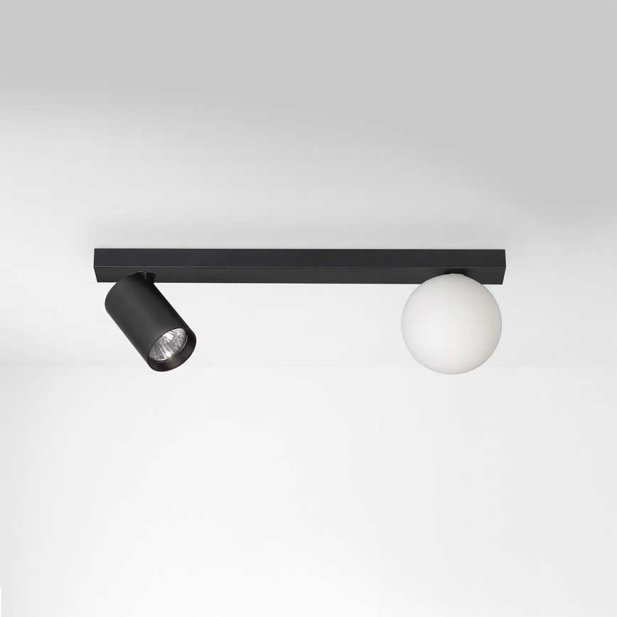 Brilagi - Taškinis šviestuvas SELE BALL 1xGU10/30W/230V + 1xG9/10W juodas