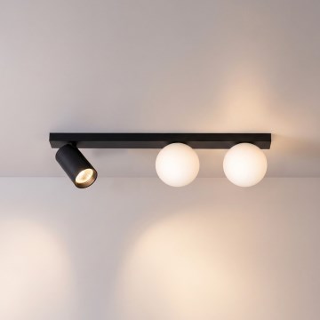 Brilagi - Taškinis šviestuvas SELE BALL 1xGU10/30W/230V + 2xG9/10W juodas