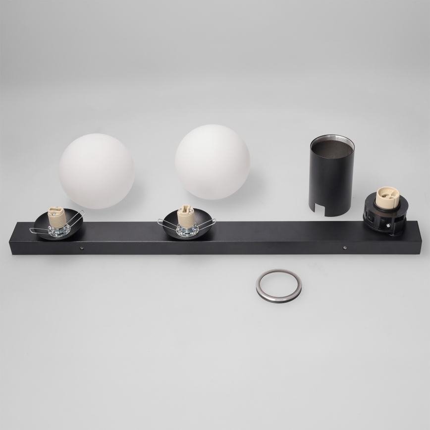 Brilagi - Taškinis šviestuvas SELE BALL 1xGU10/30W/230V + 2xG9/10W juodas