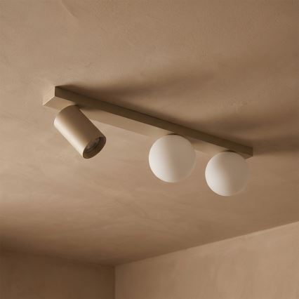 Brilagi - Taškinis šviestuvas SELE BALL 1xGU10/30W/230V + 2xG9/10W smėlio spalvos