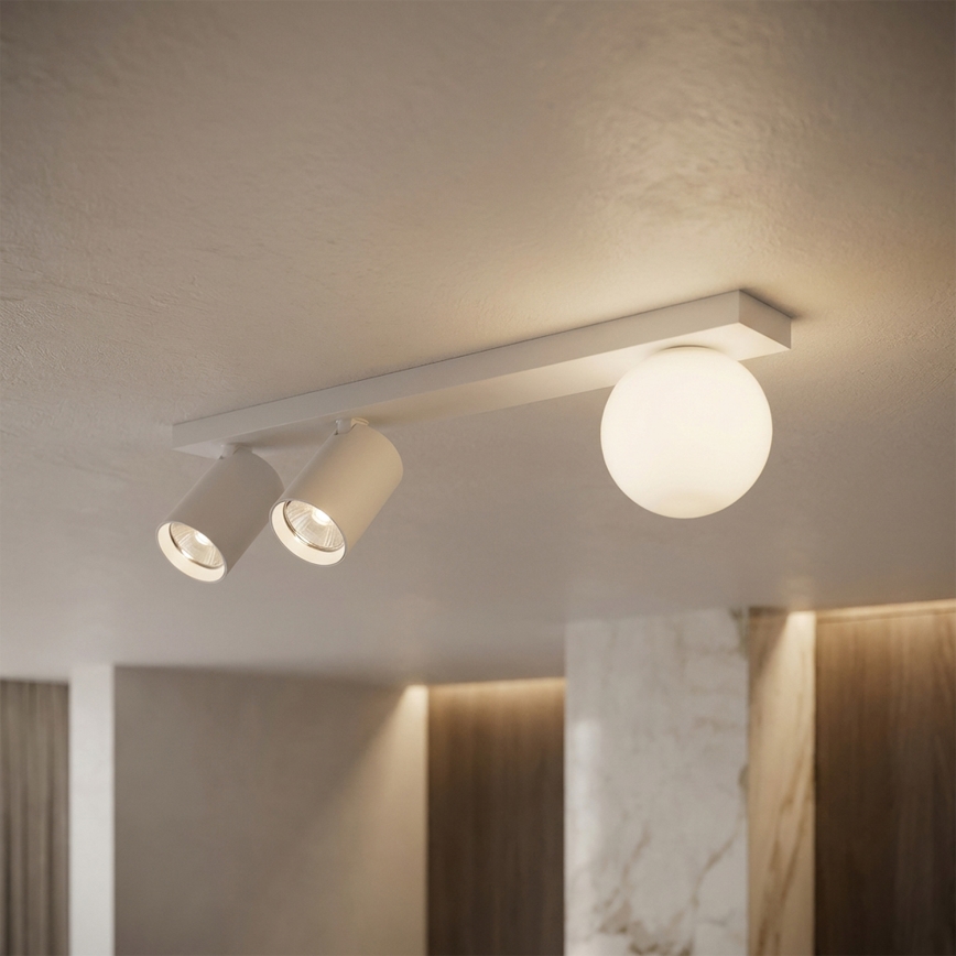 Brilagi - Taškinis šviestuvas SELE BALL 2xGU10/30W/230V + 1xG9/10W baltas