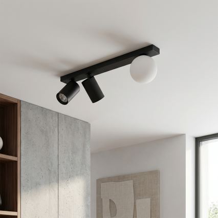 Brilagi - Taškinis šviestuvas SELE BALL 2xGU10/30W/230V + 1xG9/10W juodas
