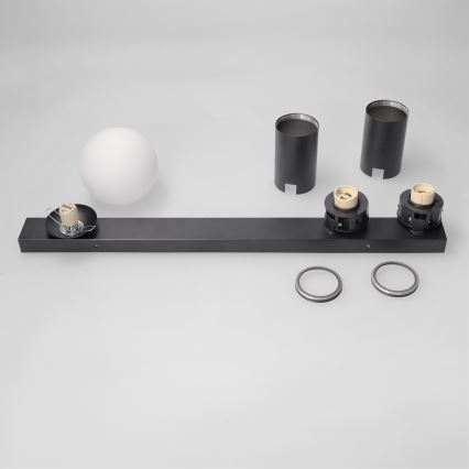 Brilagi - Taškinis šviestuvas SELE BALL 2xGU10/30W/230V + 1xG9/10W juodas