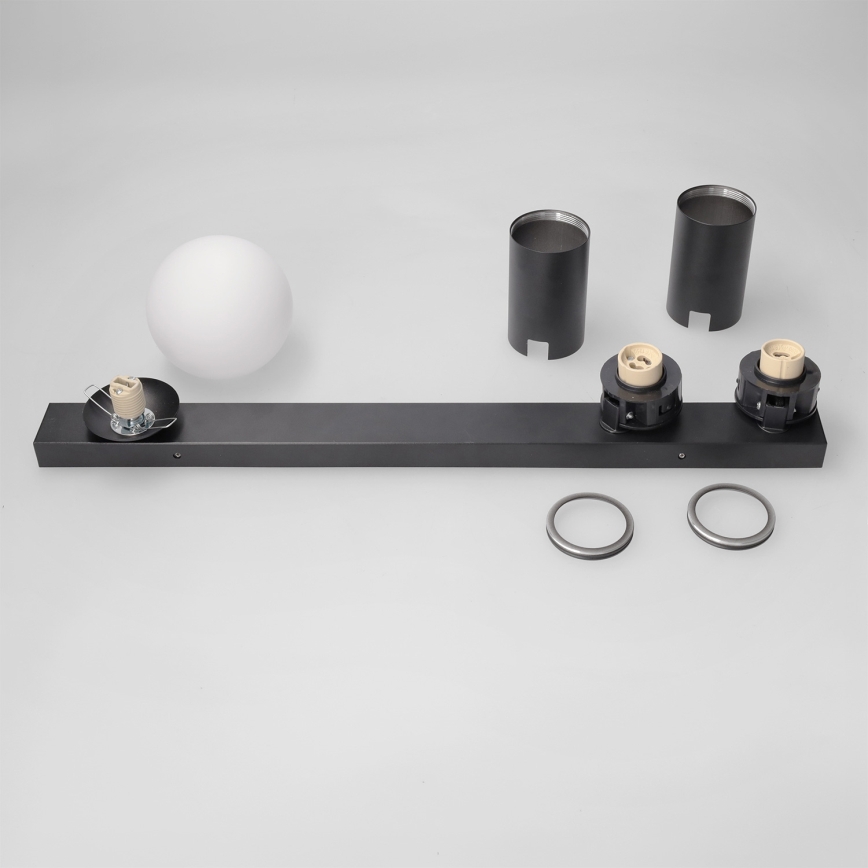 Brilagi - Taškinis šviestuvas SELE BALL 2xGU10/30W/230V + 1xG9/10W juodas