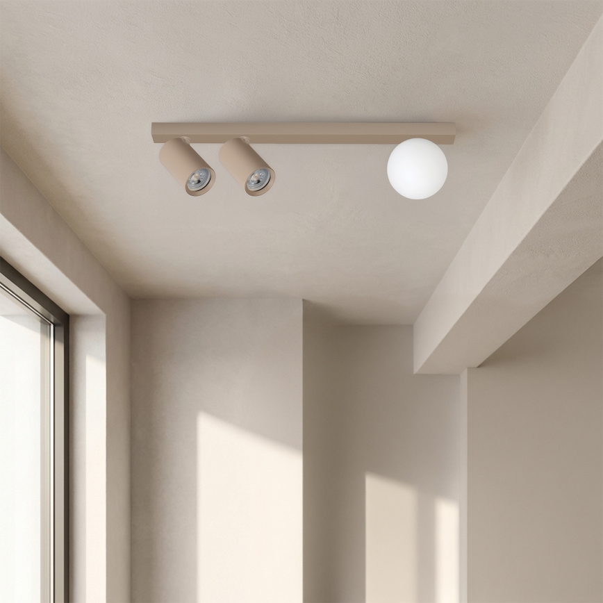 Brilagi - Taškinis šviestuvas SELE BALL 2xGU10/30W/230V + 1xG9/10W smėlio spalvos