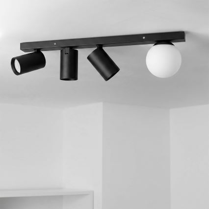 Brilagi - Taškinis šviestuvas SELE BALL 3xGU10/30W/230V + 1xG9/10W juodas