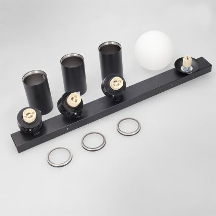 Brilagi - Taškinis šviestuvas SELE BALL 3xGU10/30W/230V + 1xG9/10W juodas