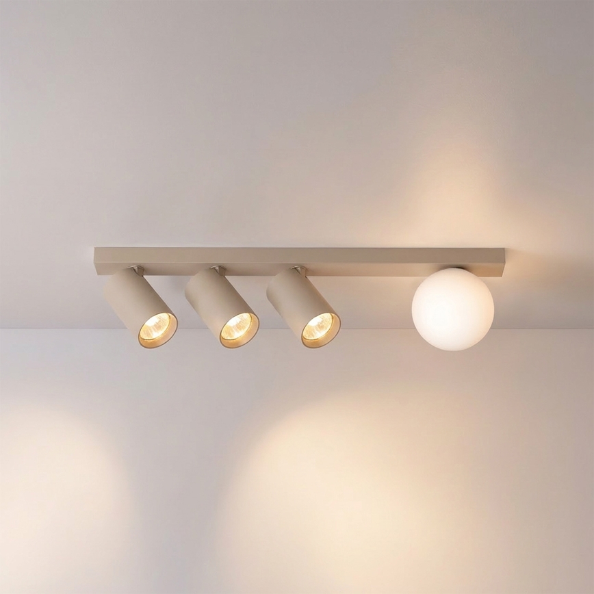 Brilagi - Taškinis šviestuvas SELE BALL 3xGU10/30W/230V + 1xG9/10W smėlinė