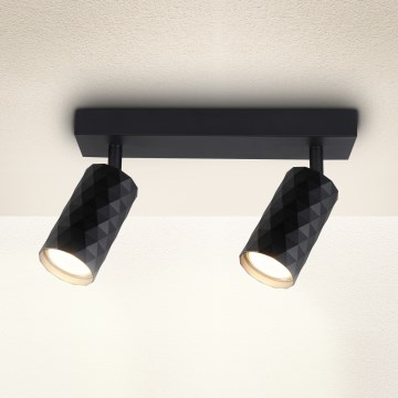 Brilagi - taškinis šviestuvas SELE DIAMANT 2xGU10/30W/230V juodas