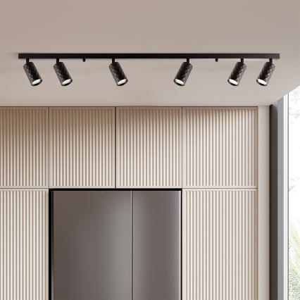 Brilagi - Taškinis šviestuvas SELE DIAMANT, 6 x GU10, 30 W, 230 V, juodas