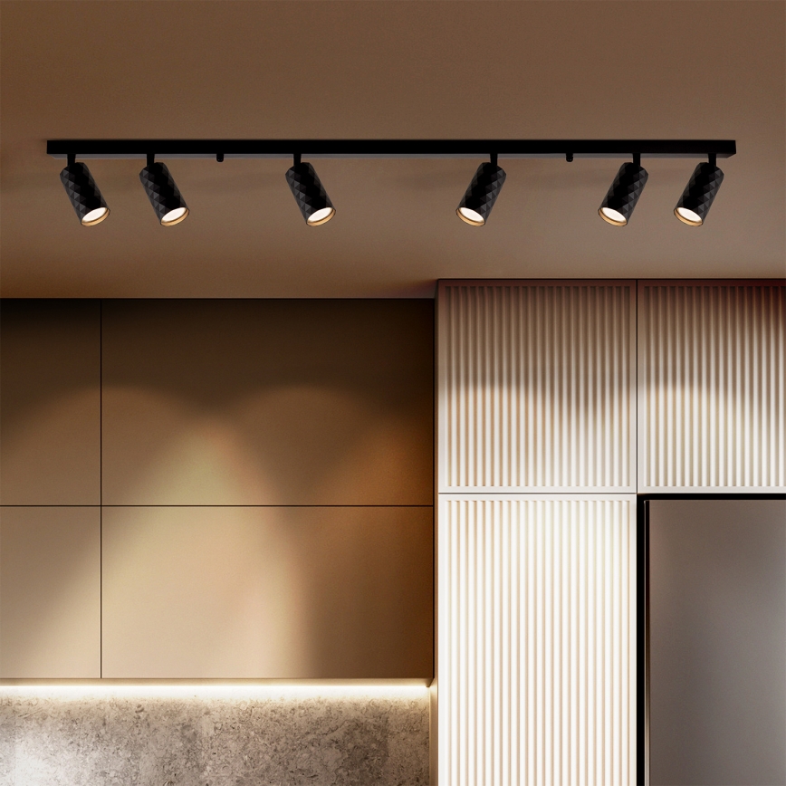 Brilagi - Taškinis šviestuvas SELE DIAMANT, 6 x GU10, 30 W, 230 V, juodas