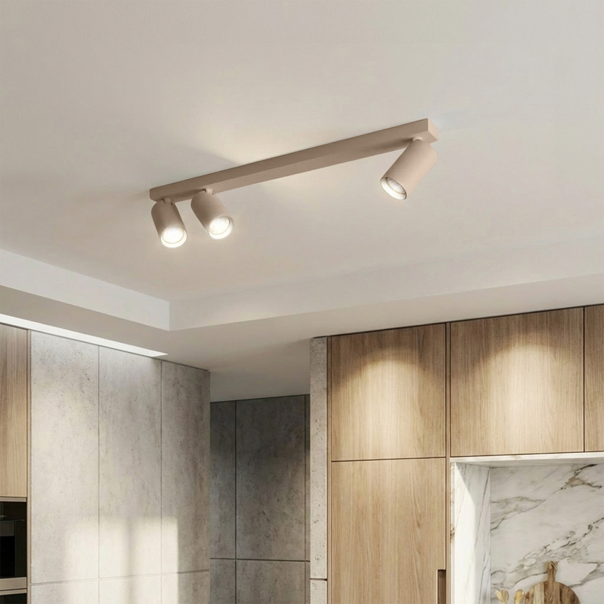 Brilagi - Taškinis šviestuvas SELE LONG 3xGU10/30W/230V smėlinis