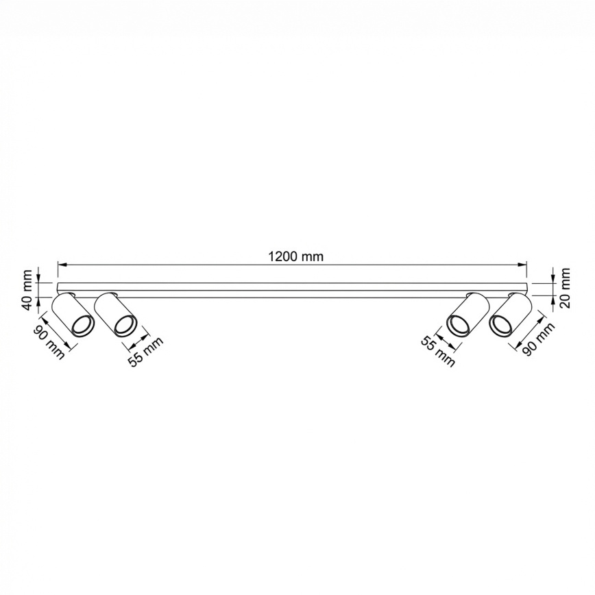 BRILAGI - Taškinis šviestuvas SELE LONG 4xGU10/30W/230V smėlinė