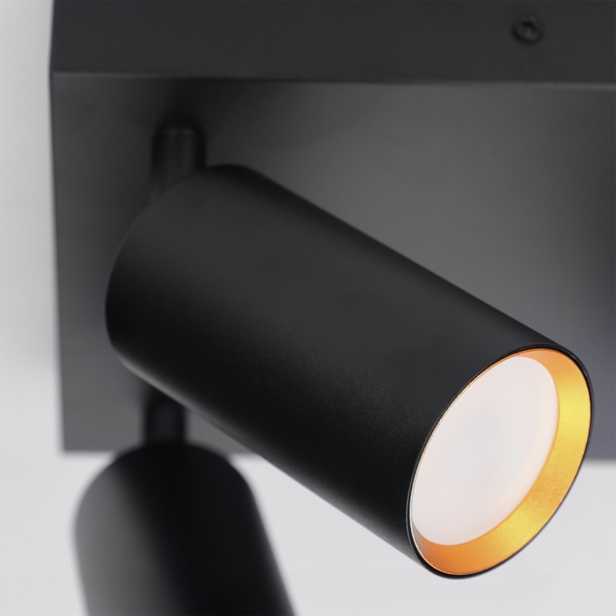 Brilagi - Taškinis šviestuvas SELE SQUARE 4xGU10/30W/230V juoda/auksinė