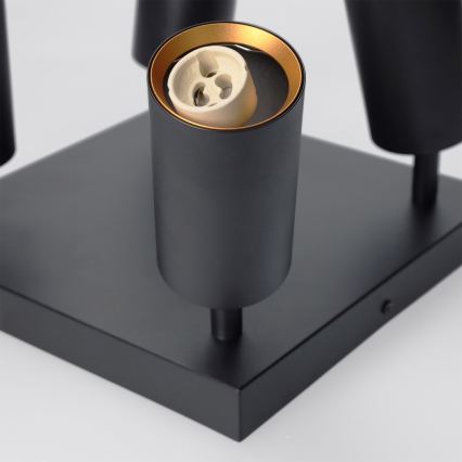 Brilagi - Taškinis šviestuvas SELE SQUARE 4xGU10/30W/230V juoda/auksinė