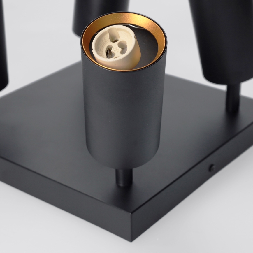 Brilagi - Taškinis šviestuvas SELE SQUARE 4xGU10/30W/230V juoda/auksinė