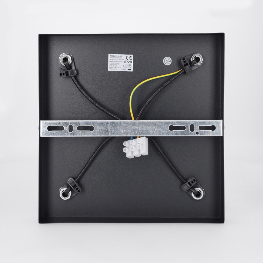 Brilagi - Taškinis šviestuvas SELE SQUARE 4xGU10/30W/230V juoda/auksinė