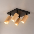 Brilagi - Taškinis šviestuvas SELE SQUARE 4xGU10/30W/230V juoda/ąžuolo dekoras