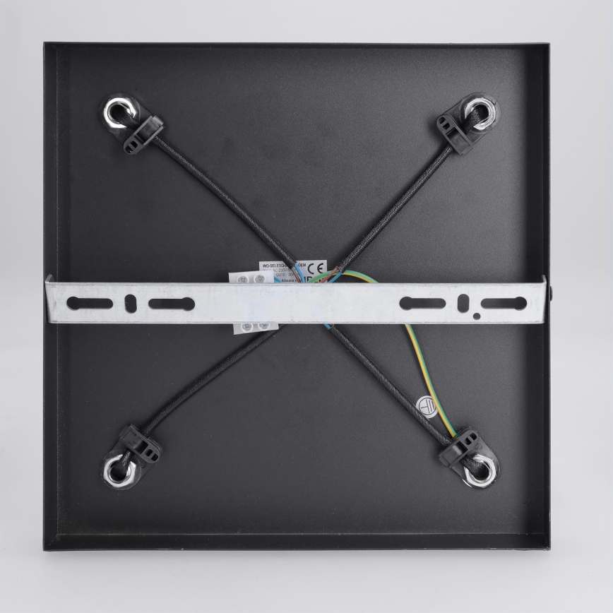 BRILAGI - Taškinis šviestuvas SELE SQUARE 4xGU10/30W/230V juoda/ąžuolo dekoras