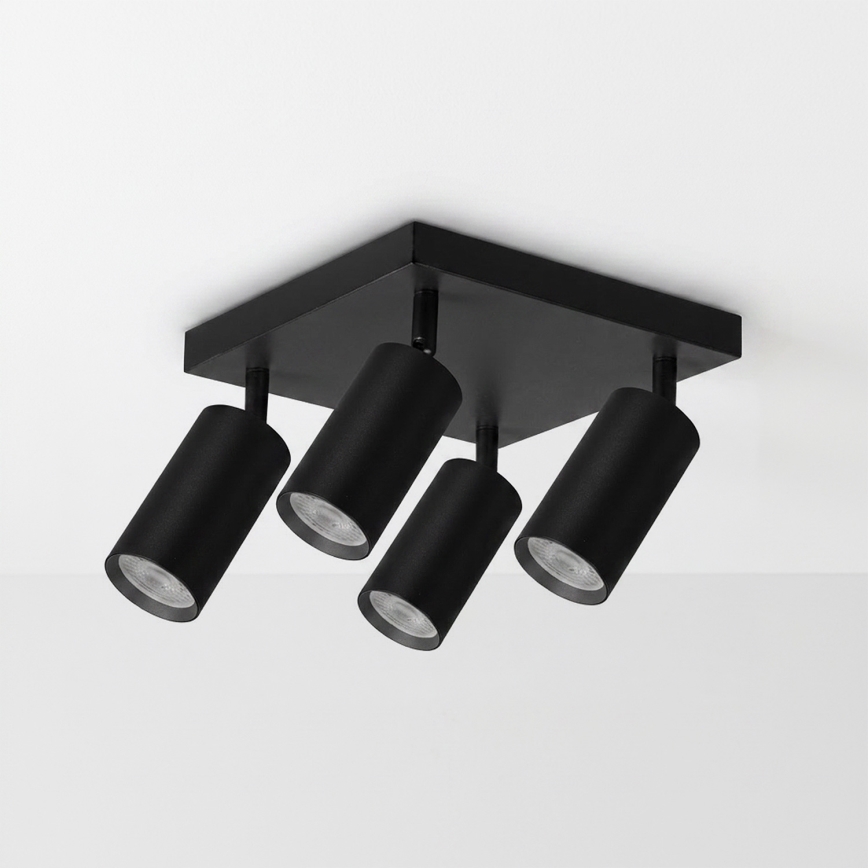 Brilagi - Taškinis šviestuvas SELE SQUARE 4xGU10/30W/230V juoda