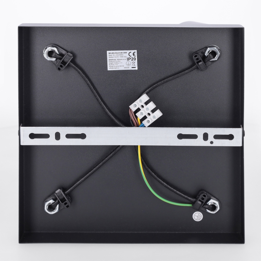 Brilagi - Taškinis šviestuvas SELE SQUARE 4xGU10/30W/230V juoda
