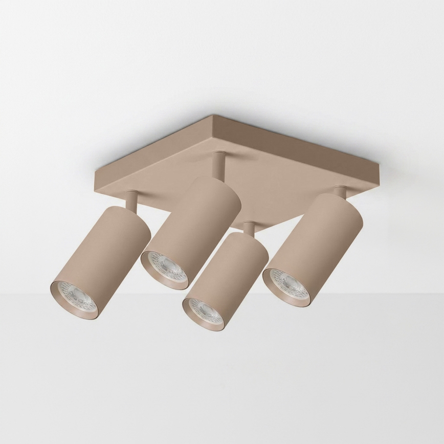 Brilagi - Taškinis šviestuvas SELE SQUARE 4xGU10/30W/230V smėlinis