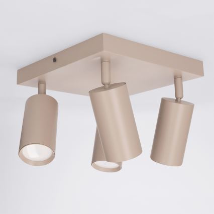 Brilagi - Taškinis šviestuvas SELE SQUARE 4xGU10/30W/230V smėlinis