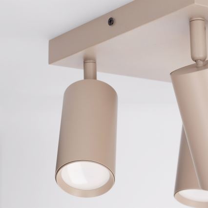 Brilagi - Taškinis šviestuvas SELE SQUARE 4xGU10/30W/230V smėlinis