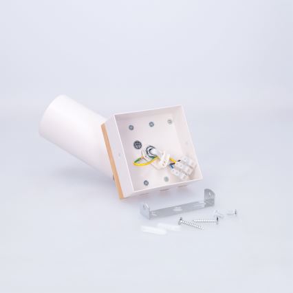 Brilagi - Taškinis šviestuvas SELE WOOD ACOUSTIC 1xGU10/30W/230V balta/mediena