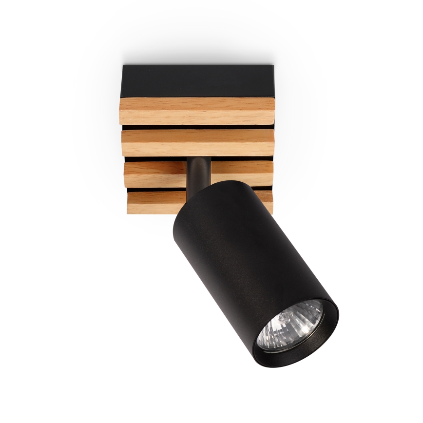 Brilagi - Taškinis šviestuvas SELE WOOD ACOUSTIC 1xGU10/30W/230V juodas/medis