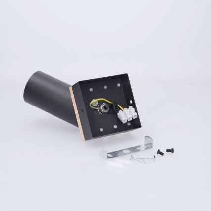 Brilagi - Taškinis šviestuvas SELE WOOD ACOUSTIC 1xGU10/30W/230V juodas/medis