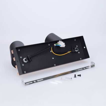 Brilagi - Taškinis šviestuvas SELE WOOD ACOUSTIC 2xGU10/30W/230V juoda/mediena