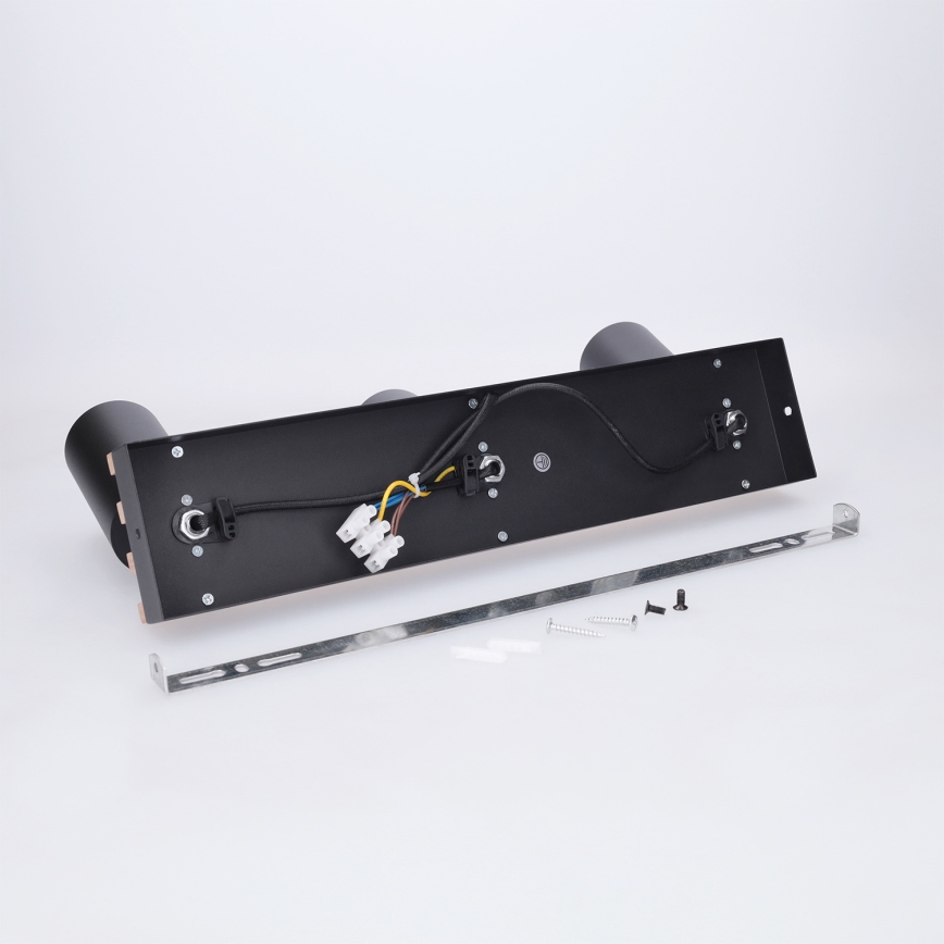 Brilagi - taškinis šviestuvas SELE WOOD ACOUSTIC 3xGU10/30W/230V juoda/mediena