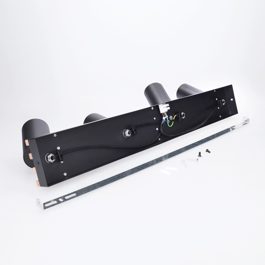 Brilagi - Taškinis šviestuvas SELE WOOD ACOUSTIC 4xGU10/30W/230V juoda/mediena