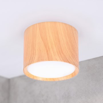 BRILAGI - Taškinis šviestuvas SMOOTH 1xGX53/15W/230V 60x82 mm ąžuolo dekoras