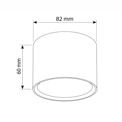 BRILAGI - Taškinis šviestuvas SMOOTH 1xGX53/15W/230V 60x82 mm ąžuolo dekoras