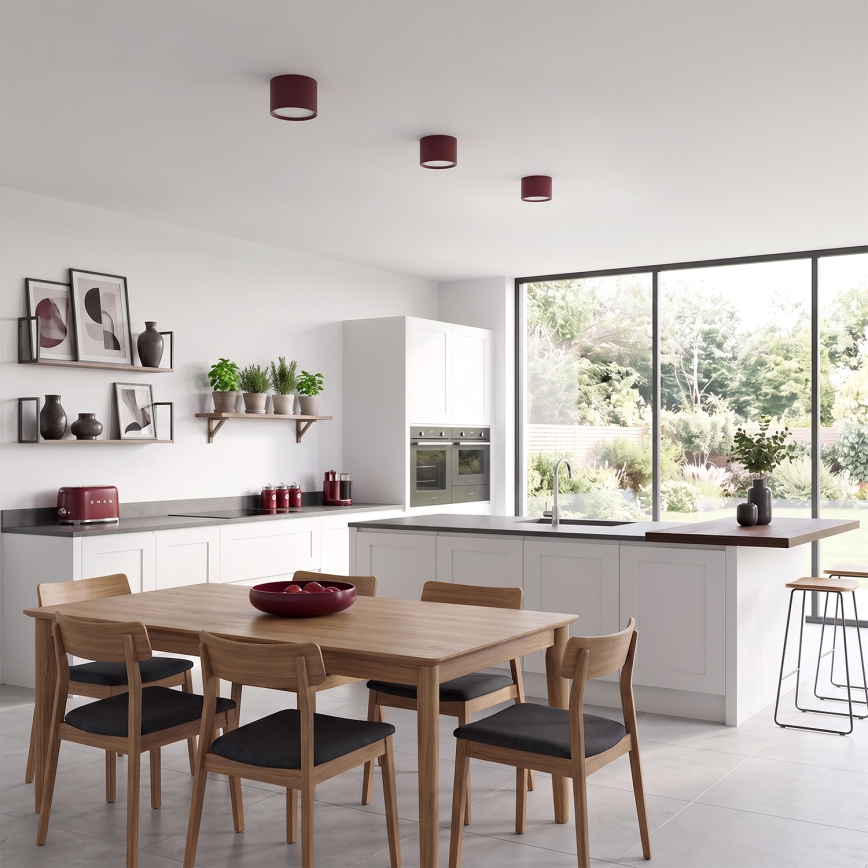 BRILAGI - Taškinis šviestuvas SMOOTH 1xGX53/15W/230V 60x82 mm bordo