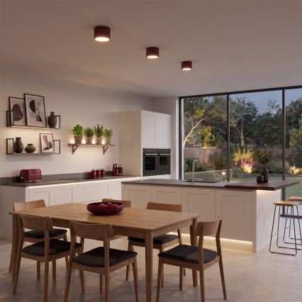 BRILAGI - Taškinis šviestuvas SMOOTH 1xGX53/15W/230V 60x82 mm bordo