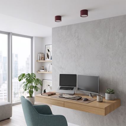 BRILAGI - Taškinis šviestuvas SMOOTH 1xGX53/15W/230V 60x82 mm bordo