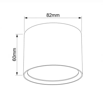 BRILAGI - Taškinis šviestuvas SMOOTH 1xGX53/15W/230V 60x82 mm bordo
