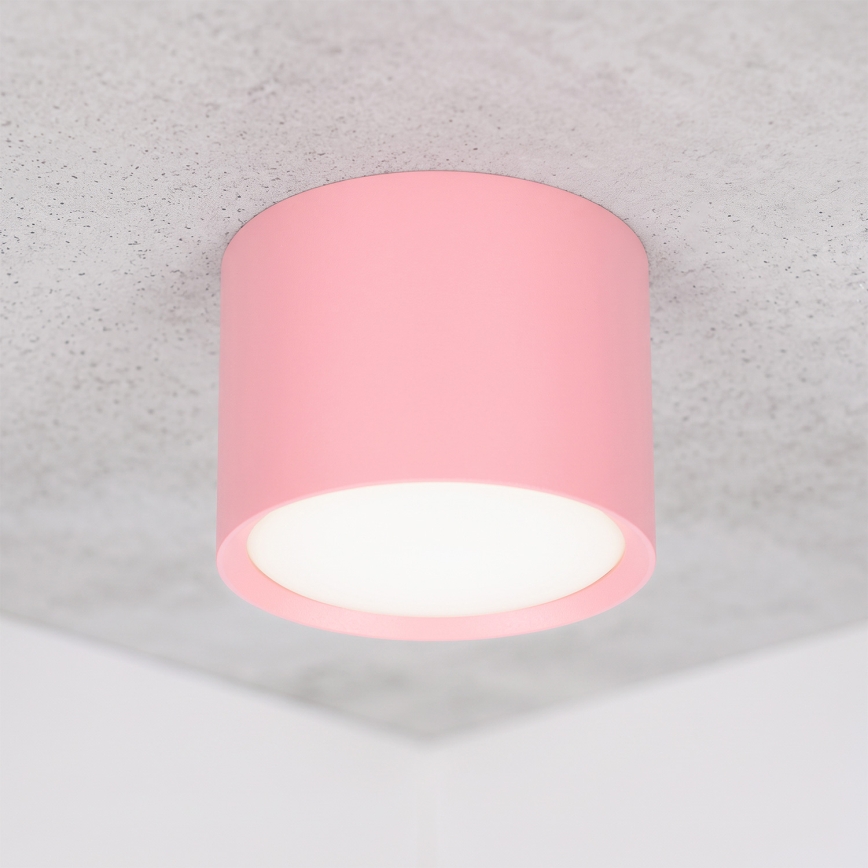 BRILAGI - Taškinis šviestuvas SMOOTH 1xGX53/15W/230V 60x82 mm rožinis