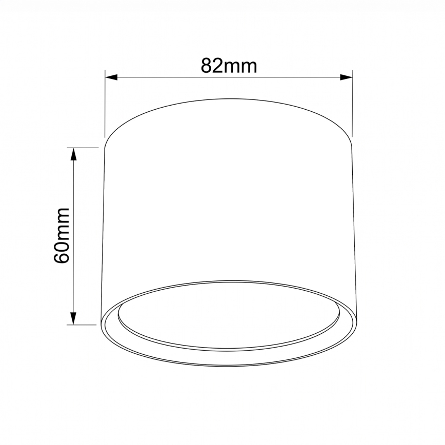 BRILAGI - Taškinis šviestuvas SMOOTH 1xGX53/15W/230V 60x82 mm rudas