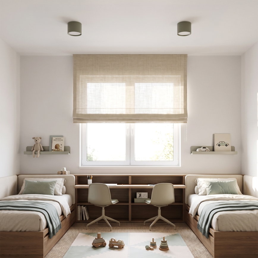 BRILAGI - Taškinis šviestuvas SMOOTH 1xGX53/15W/230V 60x82 mm tamsiai žalias