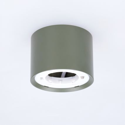BRILAGI - Taškinis šviestuvas SMOOTH 1xGX53/15W/230V 60x82 mm tamsiai žalias