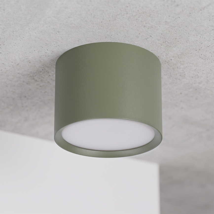 BRILAGI - Taškinis šviestuvas SMOOTH 1xGX53/15W/230V 60x82 mm tamsiai žalias