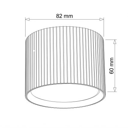 BRILAGI - Taškinis šviestuvas STRIPY 1xGX53/15W/230V 60x82 mm ąžuolo dekoras