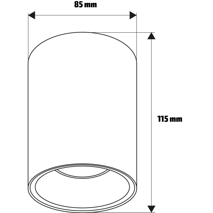 Brilagi - Taškinis šviestuvas TRINE 1xGU10/30W/230V smėlinė/auksinė
