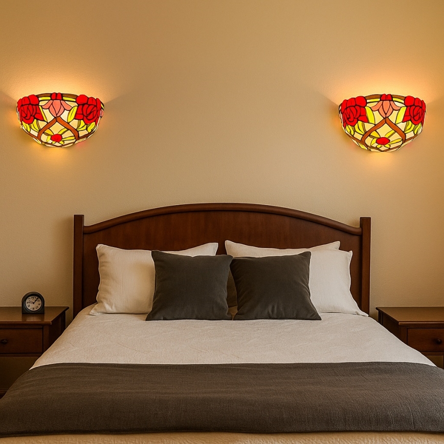 Brilagi - Tiffany stiliaus sieninis šviestuvas GARLAN 1xE14/40W/230V