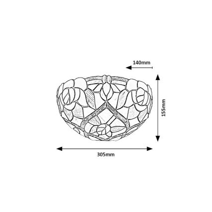 Brilagi - Tiffany stiliaus sieninis šviestuvas GARLAN 1xE14/40W/230V
