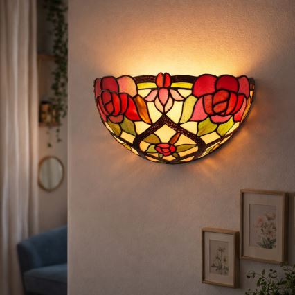 Brilagi - Tiffany stiliaus sieninis šviestuvas GARLAN 1xE14/40W/230V